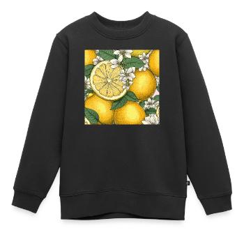 Citrons - Sweat Premium enfant bio - noir - Devant - AI Model Kid Female (0cm)