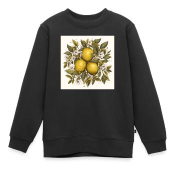 Citrons - Sweat Premium enfant bio - noir - Devant - AI Model Kid Female (0cm)