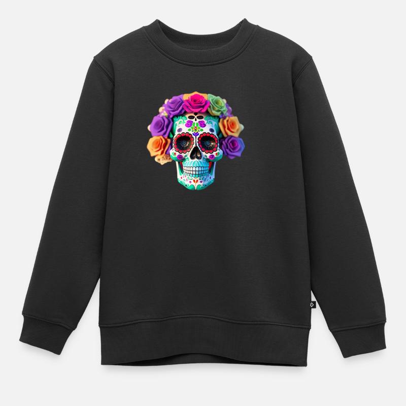 Dia de los Muertos - Kinder Premium Organic Sweatshirt - Schwarz