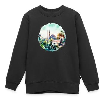 Türkische Architektur - Kinder Premium Organic Sweatshirt - Schwarz - Vorne - AI Model Kid Female (0cm)