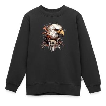 Jirko der Steinadler - Kinder Premium Organic Sweatshirt - Schwarz - Vorne - AI Model Kid Female (0cm)