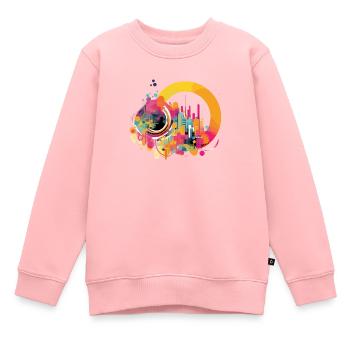 Design culture urbaine - Sweat Premium enfant bio - rose - Devant - AI Model Kid Female (0cm)