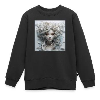 Prinzessin aus Papier - Kinder Premium Organic Sweatshirt - Schwarz - Vorne - AI Model Kid Female (0cm)