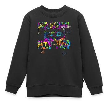 90er Jahre Niedlich 80er Jahre Retro Vintage Nostalgie Old Scholl - Kinder Premium Organic Sweatshirt - Schwarz - Vorne - AI Model Kid Female (0cm)
