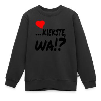 herzlich kiekste wa - Kinder Premium Organic Sweatshirt - Schwarz - Vorne - AI Model Kid Female (0cm)