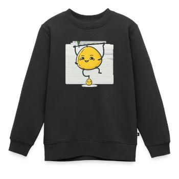 Zitrus-Zirkus - Kinder Premium Organic Sweatshirt - Schwarz - Vorne - AI Model Kid Female (0cm)