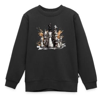 Chess pieces - Kids Premium Organic Sweatshirt - black - Front - AI Model Kid Female (0cm)