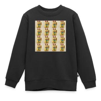 Lucky 16 Cats - Kinder Premium Organic Sweatshirt - Schwarz - Vorne - AI Model Kid Female (0cm)