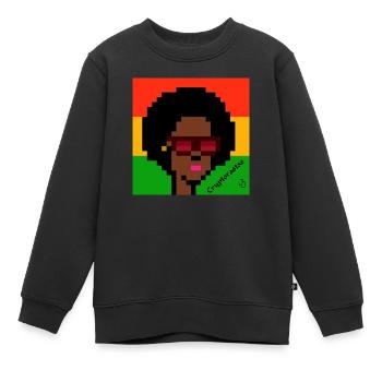 Cryptorastas JJ she - Kinder Premium Organic Sweatshirt - Schwarz - Vorne - AI Model Kid Female (0cm)