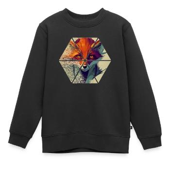 Fuchs - Kinder Premium Organic Sweatshirt - Schwarz - Vorne - AI Model Kid Female (0cm)
