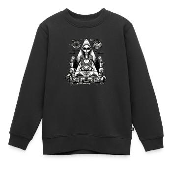 Zim, der außerirdische Pharao - Kinder Premium Organic Sweatshirt - Schwarz - Vorne - AI Model Kid Female (0cm)
