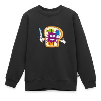 Toast - Kids Premium Organic Sweatshirt - black - Front - AI Model Kid Female (0cm)