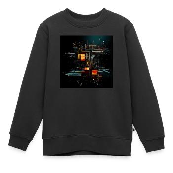 Créativité numérique : technologie moderne - Sweat Premium enfant bio - noir - Devant - AI Model Kid Female (0cm)