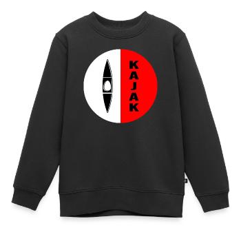 kayak pagayage canoë kayakiste - Sweat Premium enfant bio - noir - Devant - AI Model Kid Female (0cm)