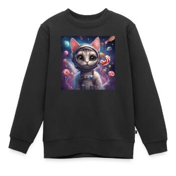Katze Katze Katze - Kinder Premium Organic Sweatshirt - Schwarz - Vorne - AI Model Kid Female (0cm)