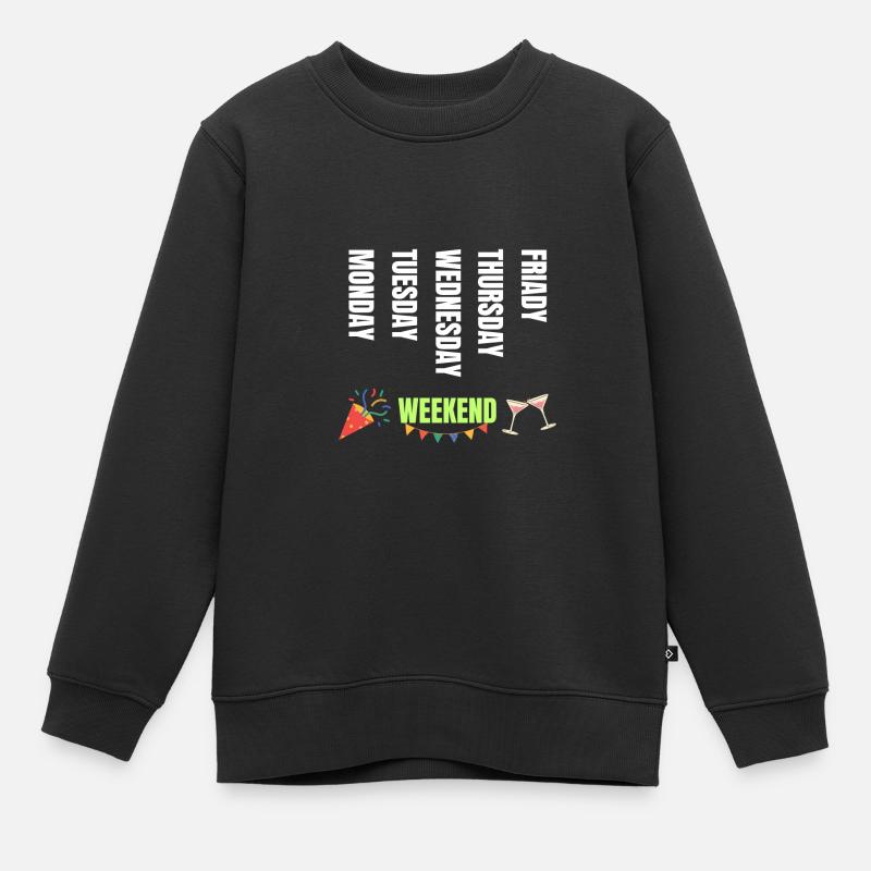 Semaine - Sweat Premium enfant bio - noir