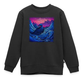 children 4wd bath duck animal welfare rubber duck - Kids Premium Organic Sweatshirt - black - Front - AI Model Kid Female (0cm)