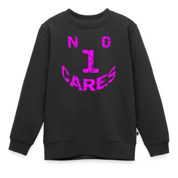 No 1 s’en soucie - Sweat Premium enfant bio - noir - Devant - AI Model Kid Female (0cm)