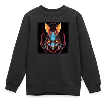 Pâques pour hommes Dictons de lapin européen vert - Sweat Premium enfant bio - noir - Devant - AI Model Kid Female (0cm)