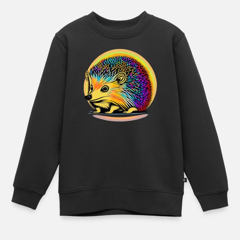 Hérisson - Sweat Premium enfant bio - noir