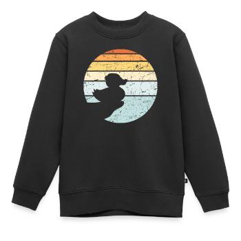 Rubber Rubber Rubber Bath Duck Cliff Sun Moon - Kids Premium Organic Sweatshirt - black - Front - AI Model Kid Female (0cm)