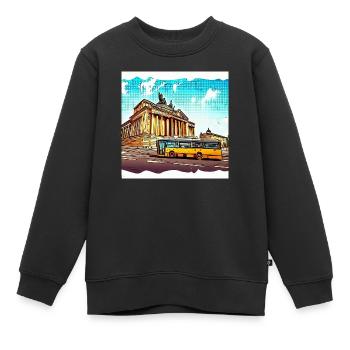 Berliner Bus - Kinder Premium Organic Sweatshirt - Schwarz - Vorne - AI Model Kid Female (0cm)