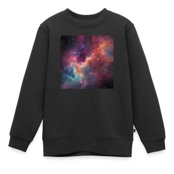 A.I. Nebula Galaxy - Kinder Premium Organic Sweatshirt - Schwarz - Vorne - AI Model Kid Female (0cm)