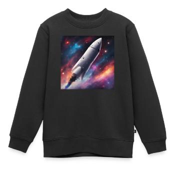 Space Craft - Kinder Premium Organic Sweatshirt - Schwarz - Vorne - AI Model Kid Female (0cm)