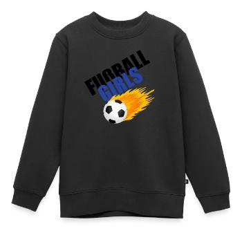 V.f.B Grötzingen - Fußballgirls (neutral) - Kinder Premium Organic Sweatshirt - Schwarz - Vorne - AI Model Kid Female (0cm)