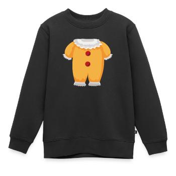 costume clown - Sweat Premium enfant bio - noir - Devant - AI Model Kid Female (0cm)