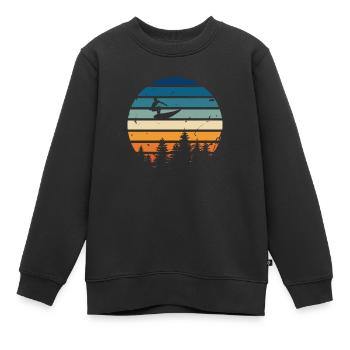 surf rétro - Sweat Premium enfant bio - noir - Devant - AI Model Kid Female (0cm)