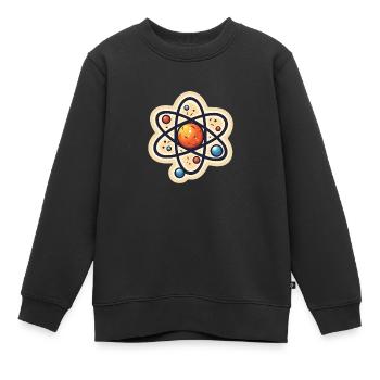 Atom Physics Nerd Atomic Model - Kids Premium Organic Sweatshirt - black - Front - AI Model Kid Female (0cm)