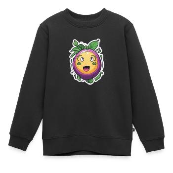 Passion fruit - Kids Premium Organic Sweatshirt - black - Front - AI Model Kid Female (0cm)