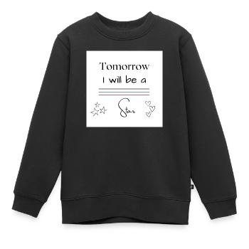 Star Tomorrow - Kinder Premium Organic Sweatshirt - Schwarz - Vorne - AI Model Kid Female (0cm)