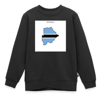 Botswana (Botswana) drapeau, carte - Sweat Premium enfant bio - noir - Devant - AI Model Kid Female (0cm)