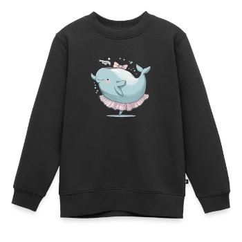 Wal-Walzer - Kinder Premium Organic Sweatshirt - Schwarz - Vorne - AI Model Kid Female (0cm)