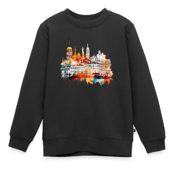 Madrid ist die pulsierende Hauptstadt Spaniens - Kinder Premium Organic Sweatshirt - Schwarz - Vorne - AI Model Kid Female (0cm)