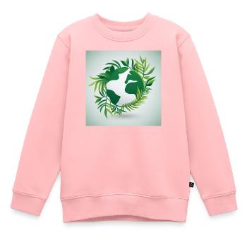 Nachhaltige Welt - Kinder Premium Organic Sweatshirt - Rosa - Vorne - AI Model Kid Female (0cm)