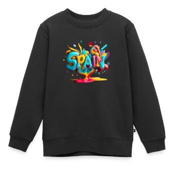 Spain-Style - Kinder Premium Organic Sweatshirt - Schwarz - Vorne - AI Model Kid Female (0cm)