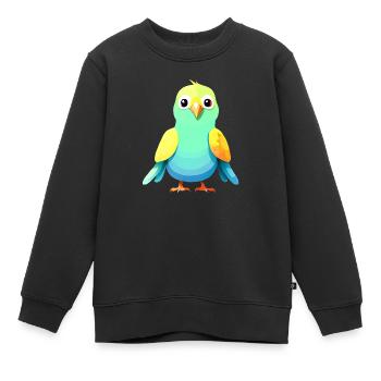 Budgie Bird Cockatiel Bird Propriétaire - Sweat Premium enfant bio - noir - Devant - AI Model Kid Female (0cm)