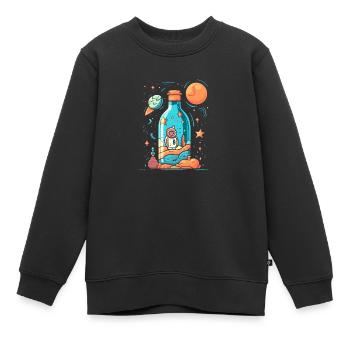 Astronaut Milchstrasse - Kinder Premium Organic Sweatshirt - Schwarz - Vorne - AI Model Kid Female (0cm)