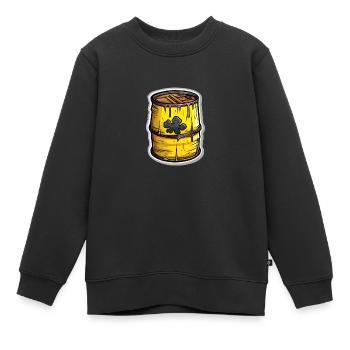 Baril de déchets nucléaires - Sweat Premium enfant bio - noir - Devant - AI Model Kid Female (0cm)