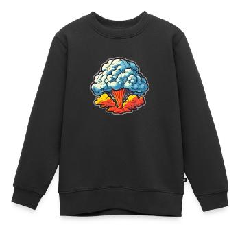 Explosion Feuerwerk Pyrotechnik - Kinder Premium Organic Sweatshirt - Schwarz - Vorne - AI Model Kid Female (0cm)