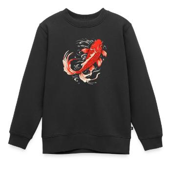 Single Koifisch a hâte de vous voir - Sweat Premium enfant bio - noir - Devant - AI Model Kid Female (0cm)