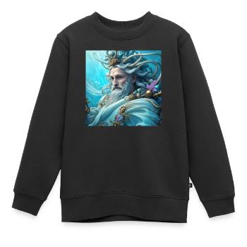 Neptun - Kinder Premium Organic Sweatshirt - Schwarz - Vorne - AI Model Kid Female (0cm)