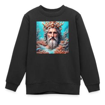 Neptun - Kinder Premium Organic Sweatshirt - Schwarz - Vorne - AI Model Kid Female (0cm)
