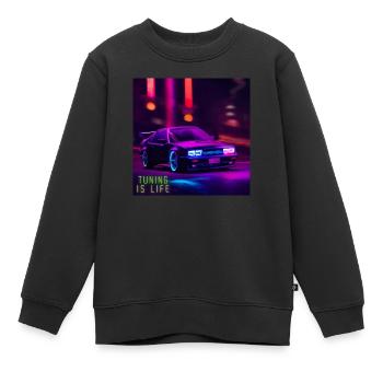 Tuning Cars - Kinder Premium Organic Sweatshirt - Schwarz - Vorne - AI Model Kid Female (0cm)
