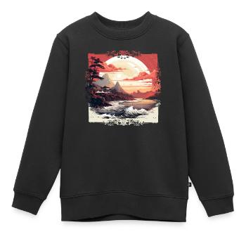Japanische Bilderkunst hat eine lange Tradition - Kinder Premium Organic Sweatshirt - Schwarz - Vorne - AI Model Kid Female (0cm)
