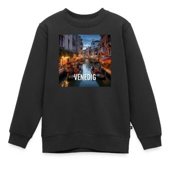 Venedig bei Nacht - Kinder Premium Organic Sweatshirt - Schwarz - Vorne - AI Model Kid Female (0cm)