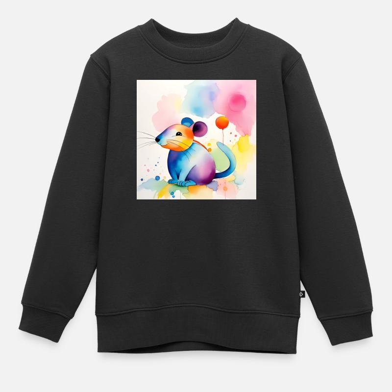 Kleines Mäuschen - Kinder Premium Organic Sweatshirt - Schwarz